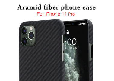 เคสโทรศัพท์ Aramid Fiber แบบเคลือบสำหรับ iPhone 11 Pro Twill Style ฟังก์ชั่นป้องกัน