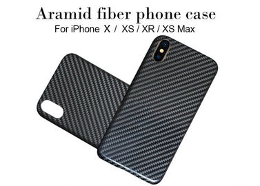 Fall Proof Black Glossy Finish โทรศัพท์ Aramid Fiber Case สำหรับ iPhone X
