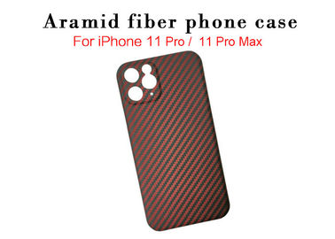 น้ำหนักเบา Matte Finish iPhone 11 Pro Max Aramid Case Carbon Fiber Phone Case