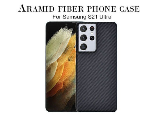 Ultra Slim Samsung S21 Ultra Aramid Fiber Cover พร้อมพื้นผิว 3 มิติ