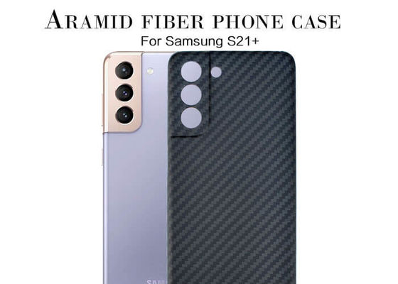 เคสโทรศัพท์ลายทแยง Aramid สำหรับ Samsung S21 Plus เคสคาร์บอนไฟเบอร์