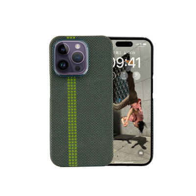 เคสโทรศัพท์ไฟเบอร์อะรามิดลายที่กำหนดเองสำหรับ iPhone 16 Pro Max ความหนา 0.8 มม. และน้ำหนัก 16 กรัม