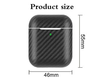 เคส Airpods คาร์บอนไฟเบอร์สีดำบางเฉียบป้องกันรอยขีดข่วน