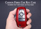 ฝาครอบกุญแจกุญแจรถยนต์คาร์บอนไฟเบอร์น้ำหนักเบา