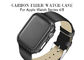 สีดำ Matte Finish Carbon Aramid Fiber Apple Watch Series 4 Case