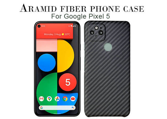 เคสโทรศัพท์ใยแก้วป้องกันลายนิ้วมือสำหรับ Google Pixel 5 Carbon Fiber Cover