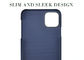 สีน้ำเงิน iPhone 11 Pro Max Aramid Fiber Case เคสคาร์บอนไฟเบอร์