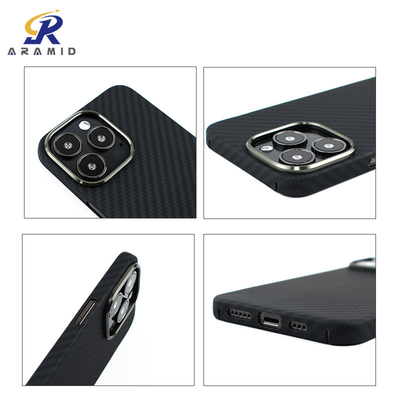 ซองใส่โทรศัพท์ Aramid แบบวงแหวนโลหะสำหรับ iPhone 13 Pro